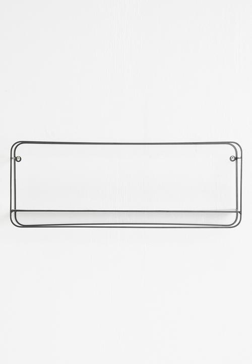 H&S - Metal wall rack set of 2 - black