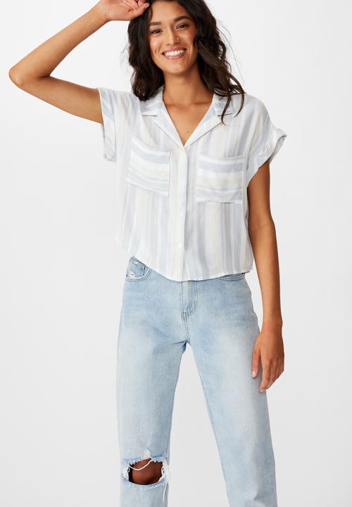 Cotton On - Emily chopped short sleeve shirt - multi