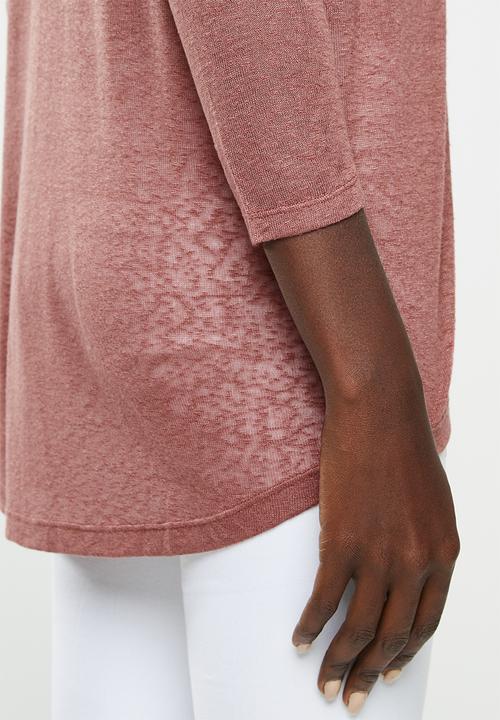 ONLY - Minnaelcos 3/4 top - pink 