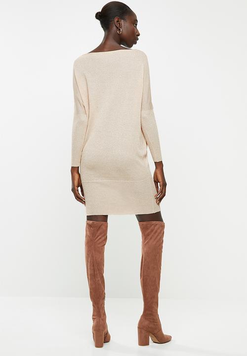 ONLY - Skylar long sleeve dress - beige 