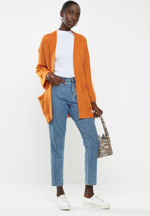 Jacqueline de Yong - Tammy boxy cardi - orange 