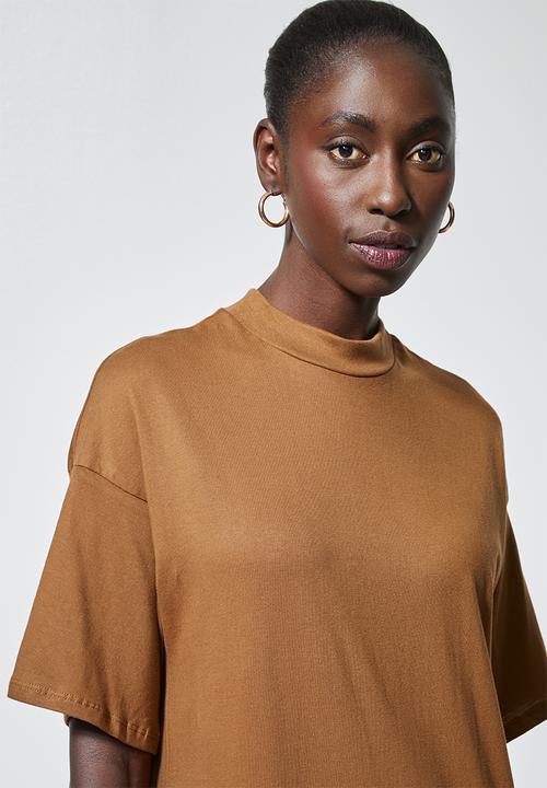 Superbalist - Crew neck T-shirt dress - brown