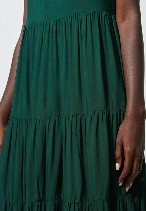 Superbalist - Sleeveless tiered dress - green