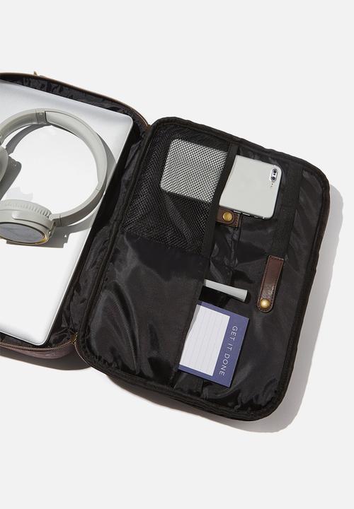 Typo - Mobile laptop folio - tan