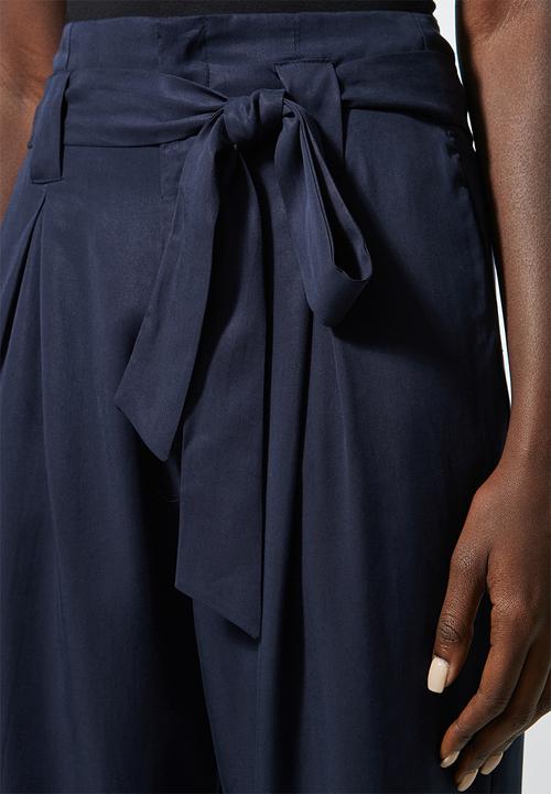Superbalist - Paperbag mom trousers - navy 