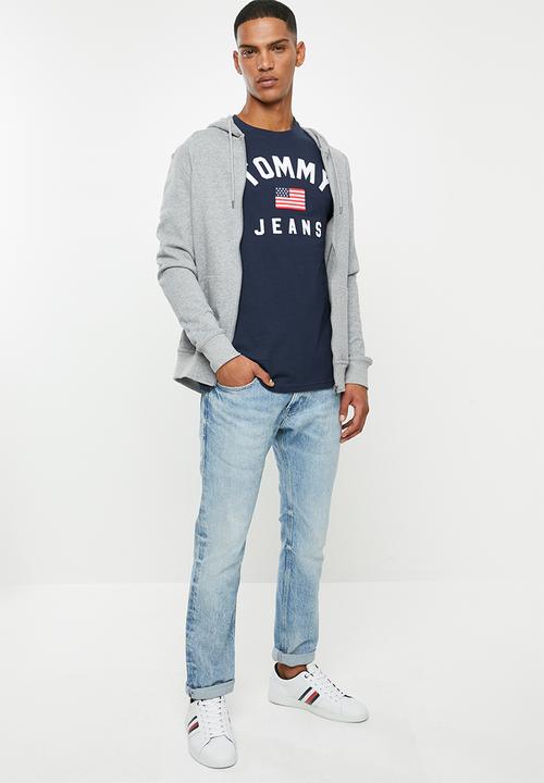 Tommy Hilfiger - Tjm USA flag short sleeve tee - navy