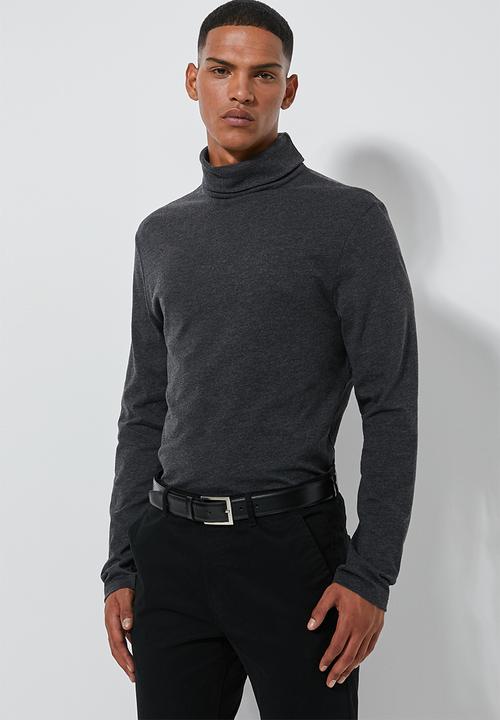 Superbalist - Plain roll neck tee - grey