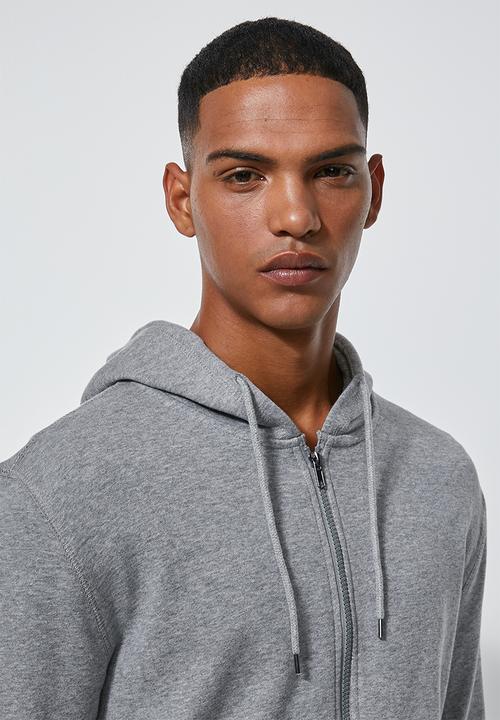 Superbalist - Noel zip through hoodie - grey