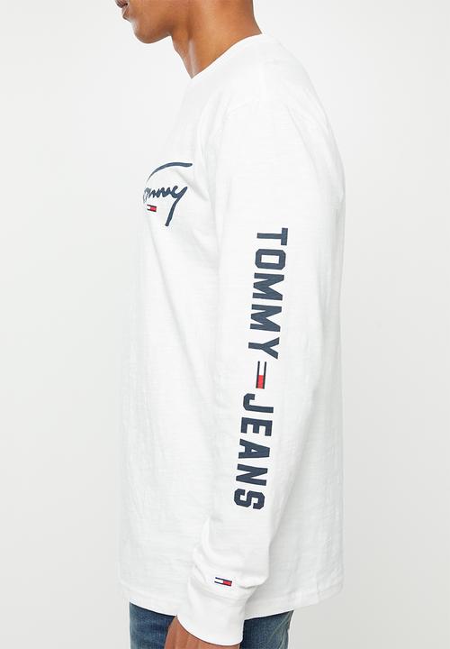 Tommy Hilfiger - Tjm sleeve logo long sleeve tee - white