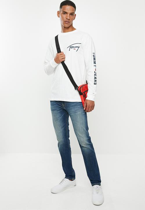 Tommy Hilfiger - Tjm sleeve logo long sleeve tee - white