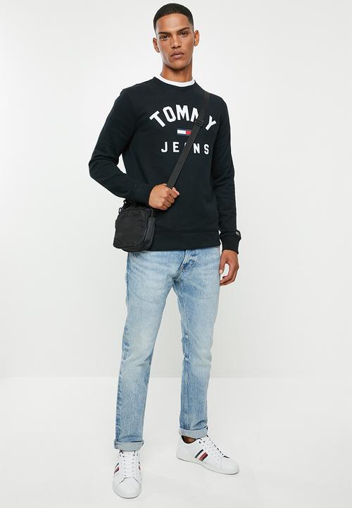Tommy Hilfiger - Tjm essential flag crew - black