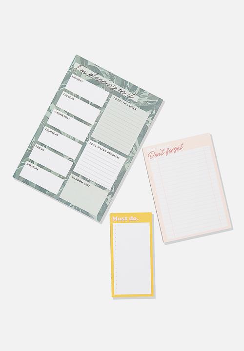 Typo - Notepad 3 pack - multi 