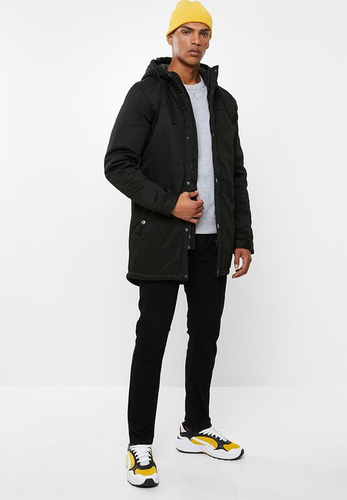 Only & Sons - Alex parka jacket - black