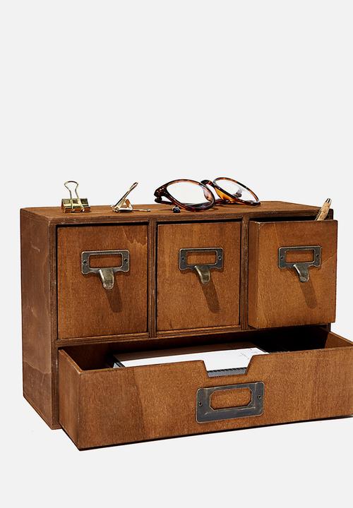 Typo - Desk storage - vintage wood