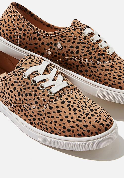Cotton On - Juno plimsoll - hazel ocelot
