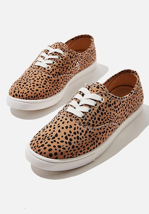 Cotton On - Juno plimsoll - hazel ocelot