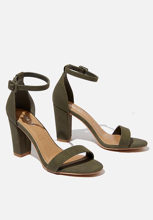Cotton On - San luis heel - khaki nubuck