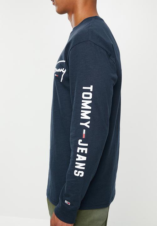 Tommy Hilfiger - Tjm sleeve logo long sleeve tee - navy