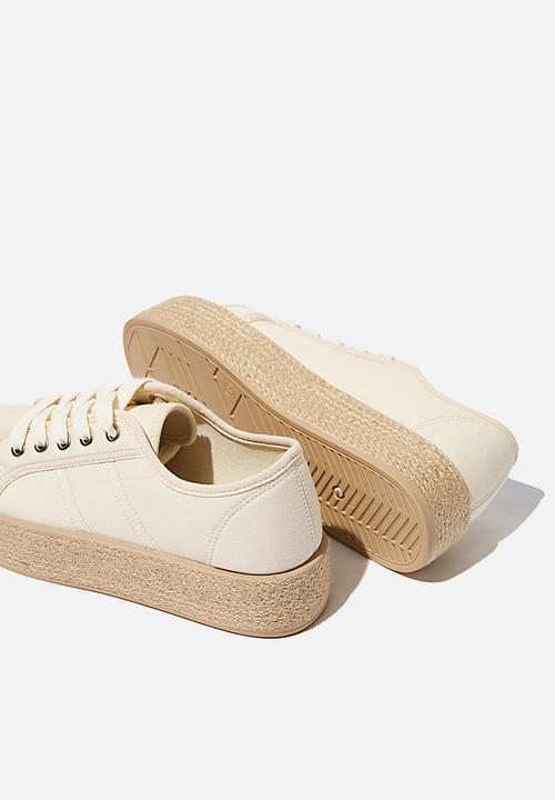 Cotton On - Willow espadrille sneaker - stone twill
