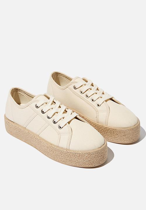 Cotton On - Willow espadrille sneaker - stone twill