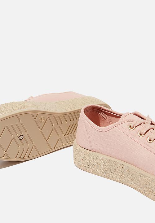 Cotton On - Willow espadrille sneaker - dusty pink twill