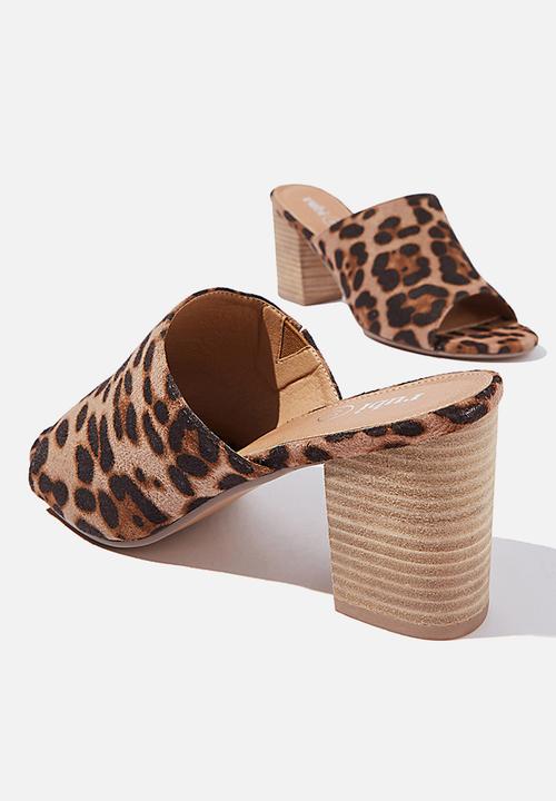 Cotton On - Colette heeled mule - leopard
