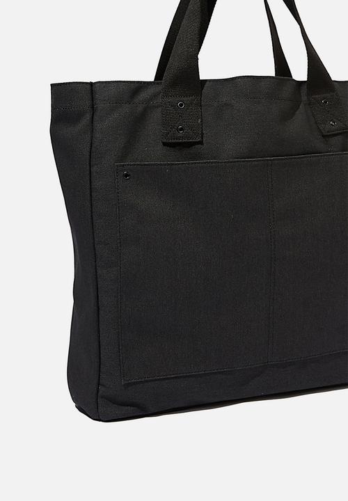 Rubi - Max washed weekend tote bag - black
