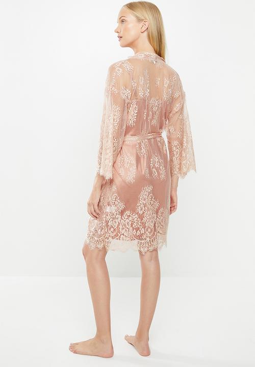 Superbalist - Lace robe - peach