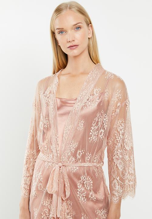 Superbalist - Lace robe - peach
