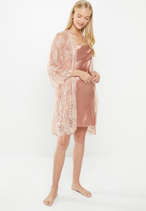 Superbalist - Lace robe - peach