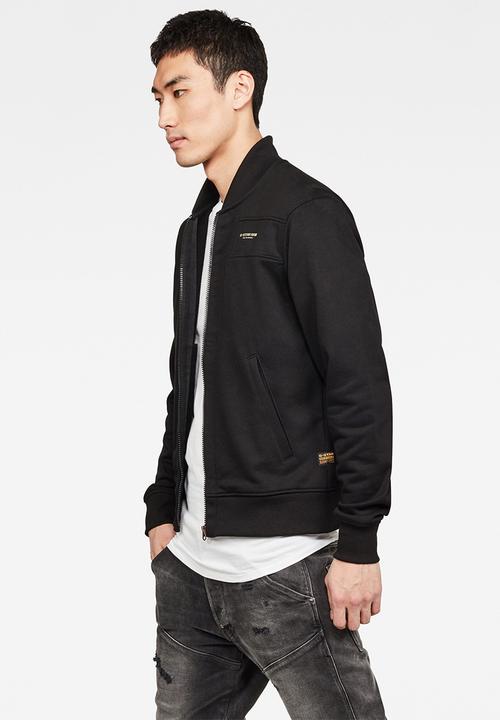 G-STAR - Zip gr long sleeve sweat bomber - black