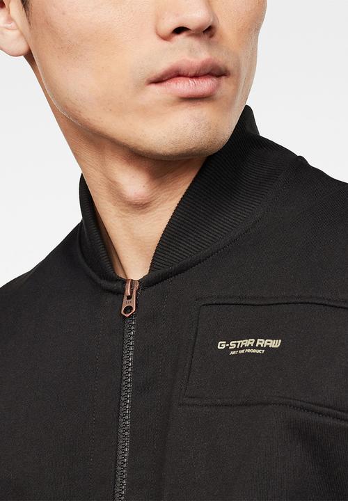 G-STAR - Zip gr long sleeve sweat bomber - black