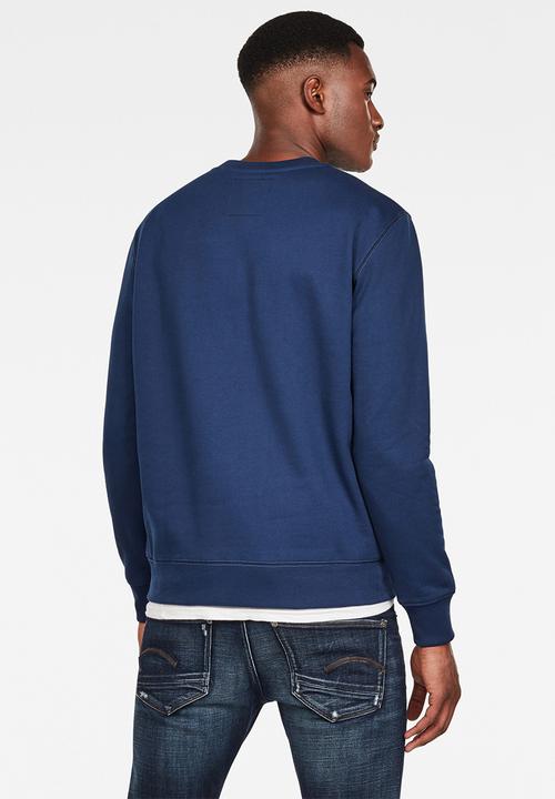 G-STAR - Originals logo sweater - blue
