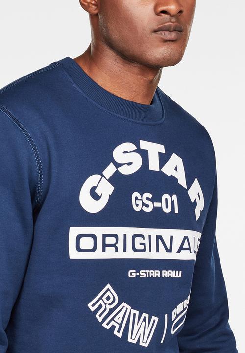 G-STAR - Originals logo sweater - blue