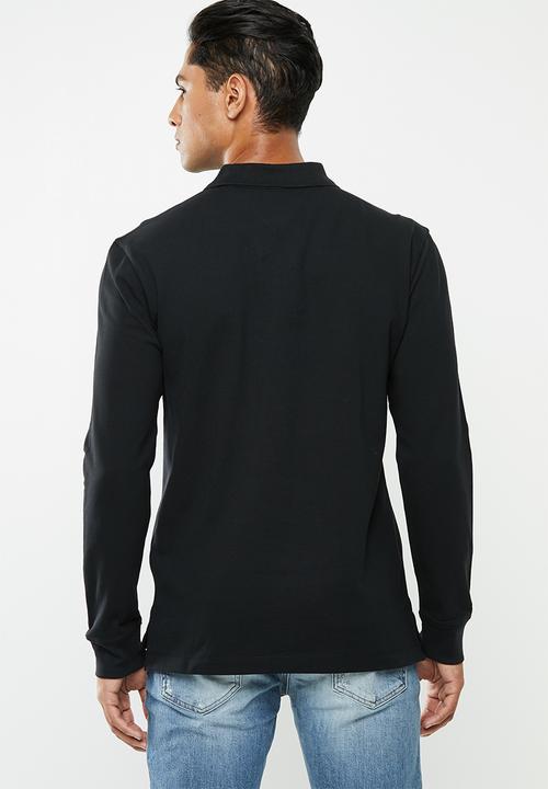 Tommy Hilfiger - Tjm chest logo long sleeve polo - black