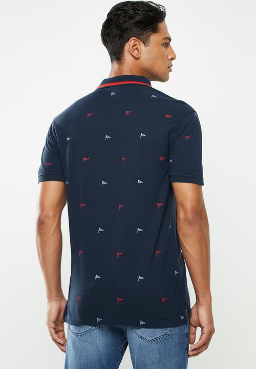Tommy Hilfiger - Tjm allover print polo - navy