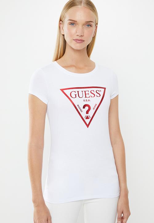GUESS - Short sleeve core tri tee - white