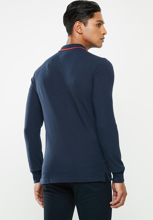 Tommy Hilfiger - Tjm stretch slim long sleeve polo - navy