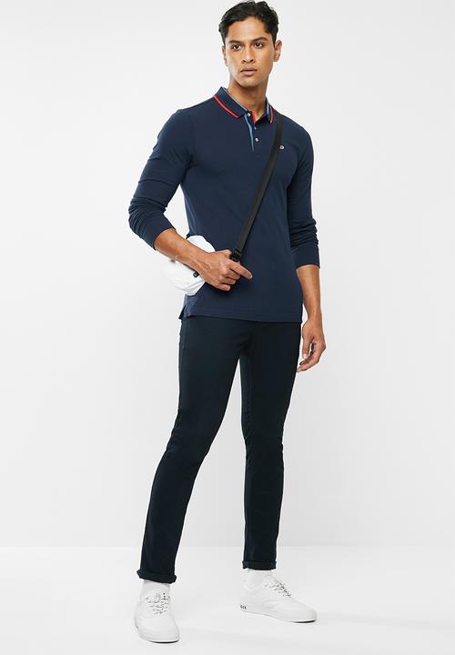 Tommy Hilfiger - Tjm stretch slim long sleeve polo - navy