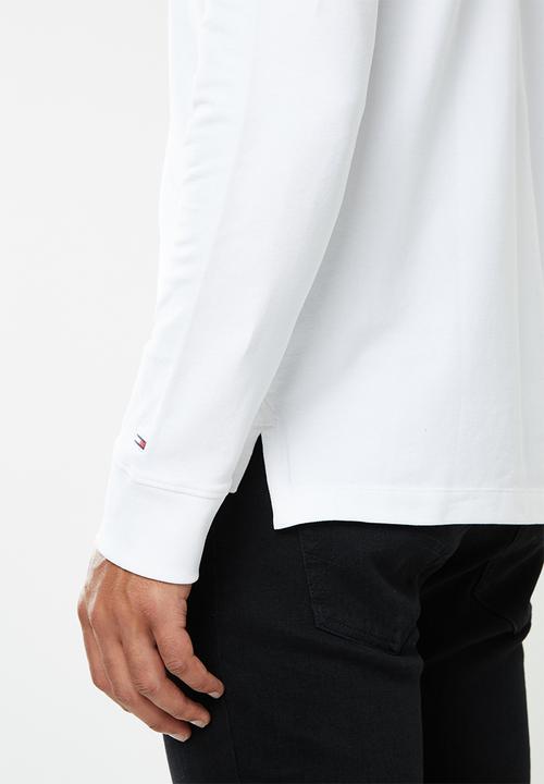 Tommy Hilfiger - Tjm chest logo long sleeve polo - white