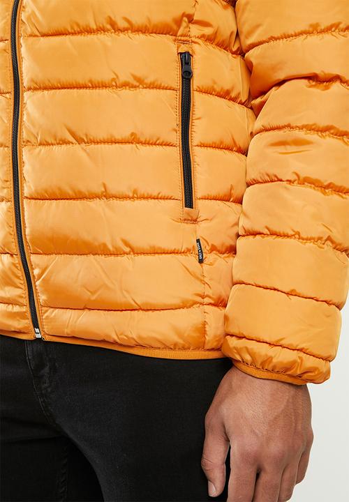 Only & Sons - George quilted hooded jacket - yellow