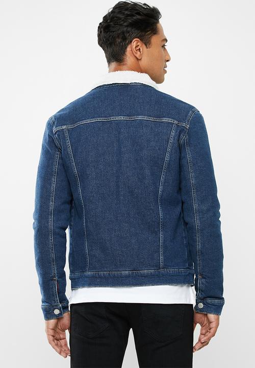 Tommy Hilfiger - Regular sherpa denim jacket - blue
