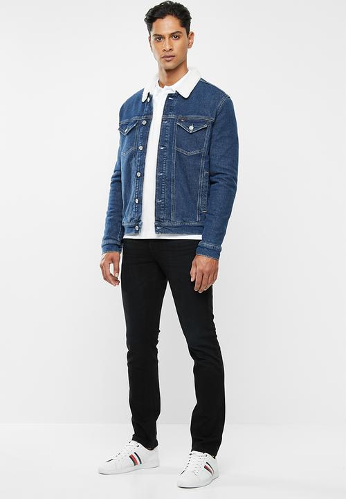 Tommy Hilfiger - Regular sherpa denim jacket - blue