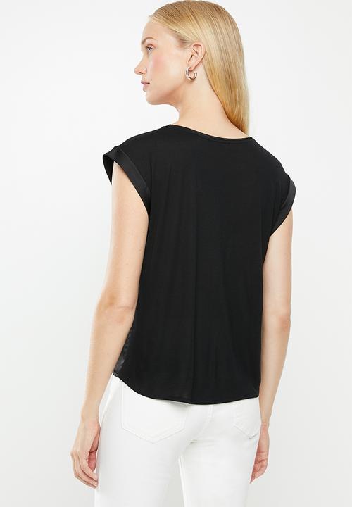 MANGO - Short sleeve tee - black