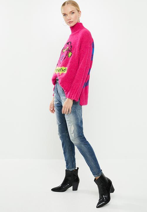 Diesel  - M-cara pullover knit top - pink