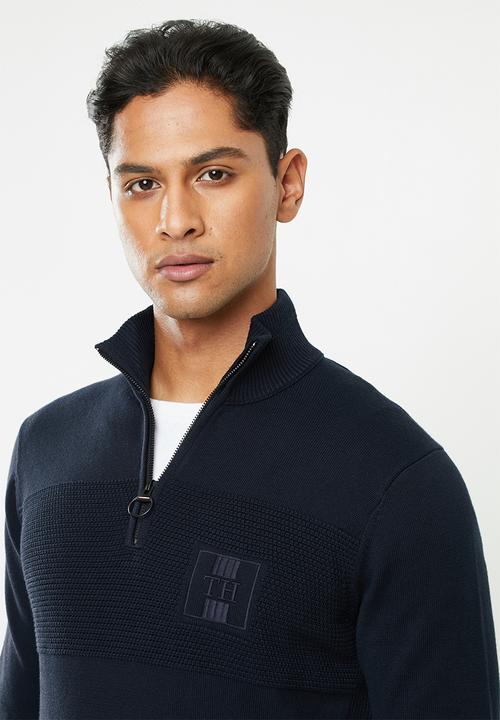 Tommy Hilfiger - Placed structure long sleeve top - navy 