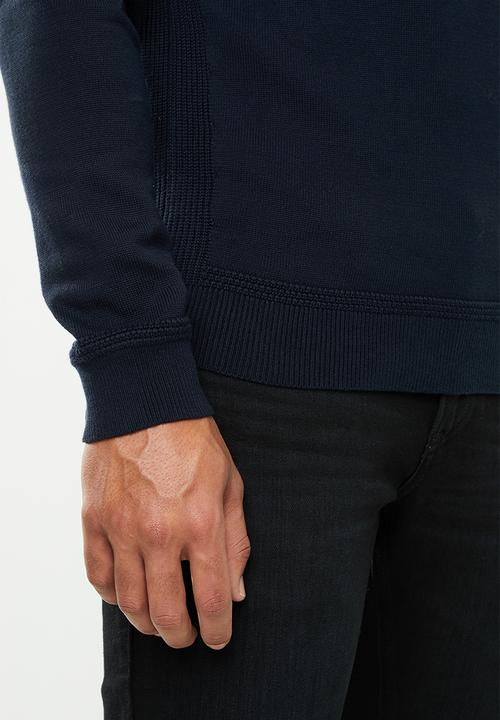 Tommy Hilfiger - Placed structure long sleeve top - navy 