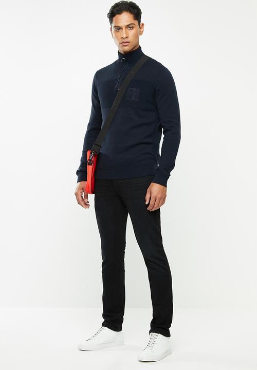 Tommy Hilfiger - Placed structure long sleeve top - navy 