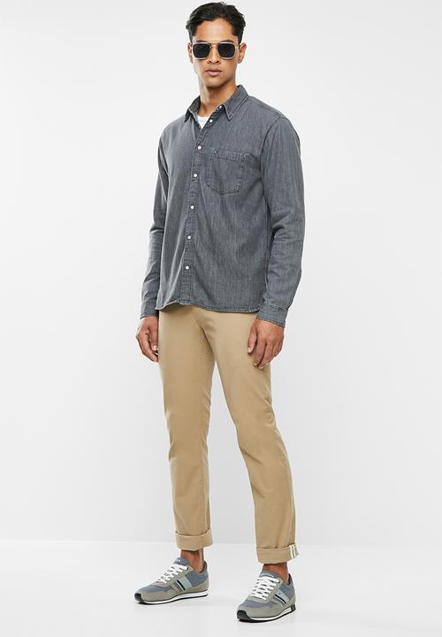 Tommy Hilfiger - Regular denim shirt - charcoal 