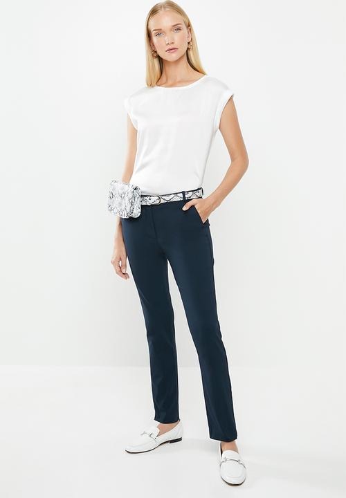 MANGO - Cola trousers - navy